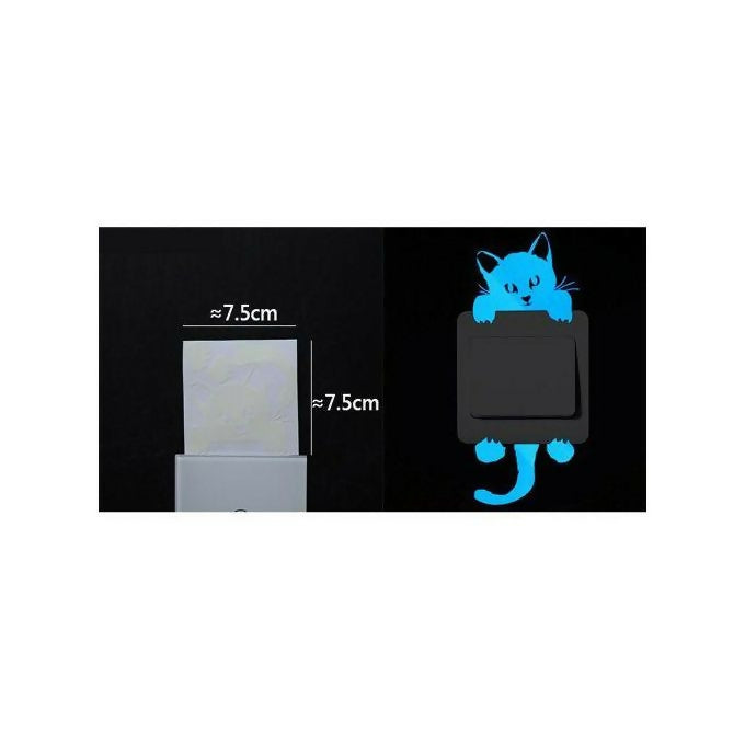 Glow-in-the-Dark Cat Luminous Switch Decoration Sticker