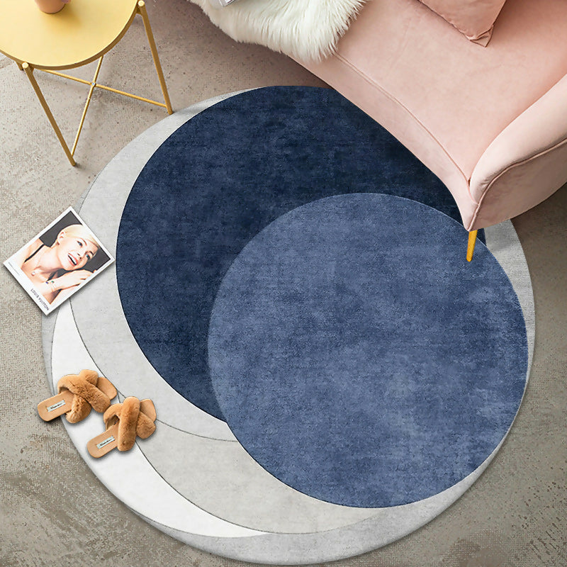 Modern minimalist round was rugs