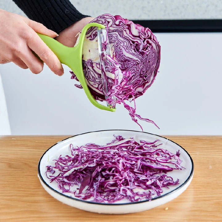 Multi-functional Stainless Steel Wide Mouth Vegetable Fruit Peeler & Cabbage Grater Slicer