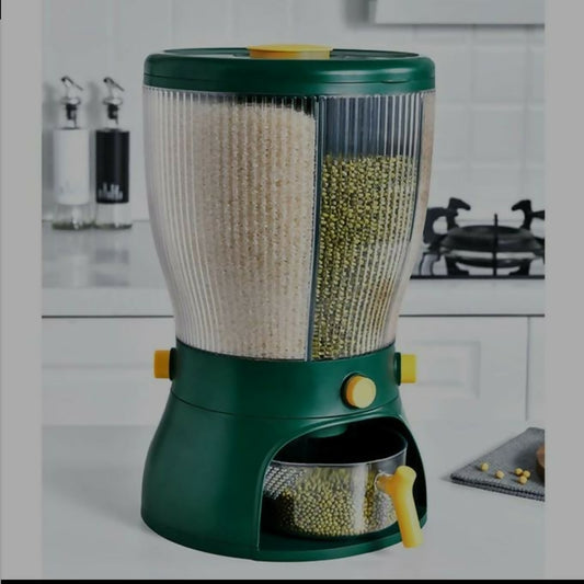 360 Degree Rotating Cereal Dispenser Food Storage Container