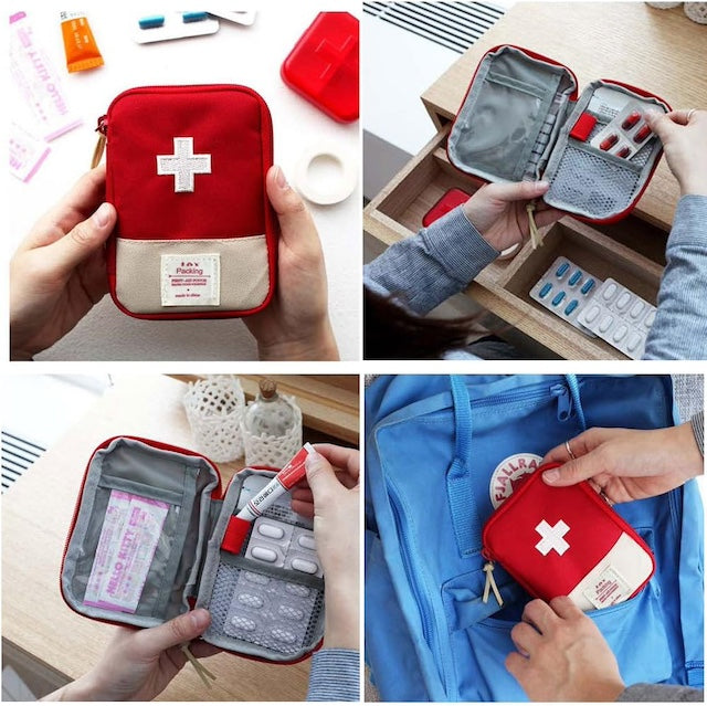 Portable First Aid Storage Bag, Emergency Survival First Aid Pack, Outdoor Travel Medical Sport Bag Pouch Stash