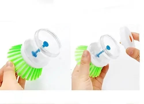 Dish Washing Brush With Soap Dispenser