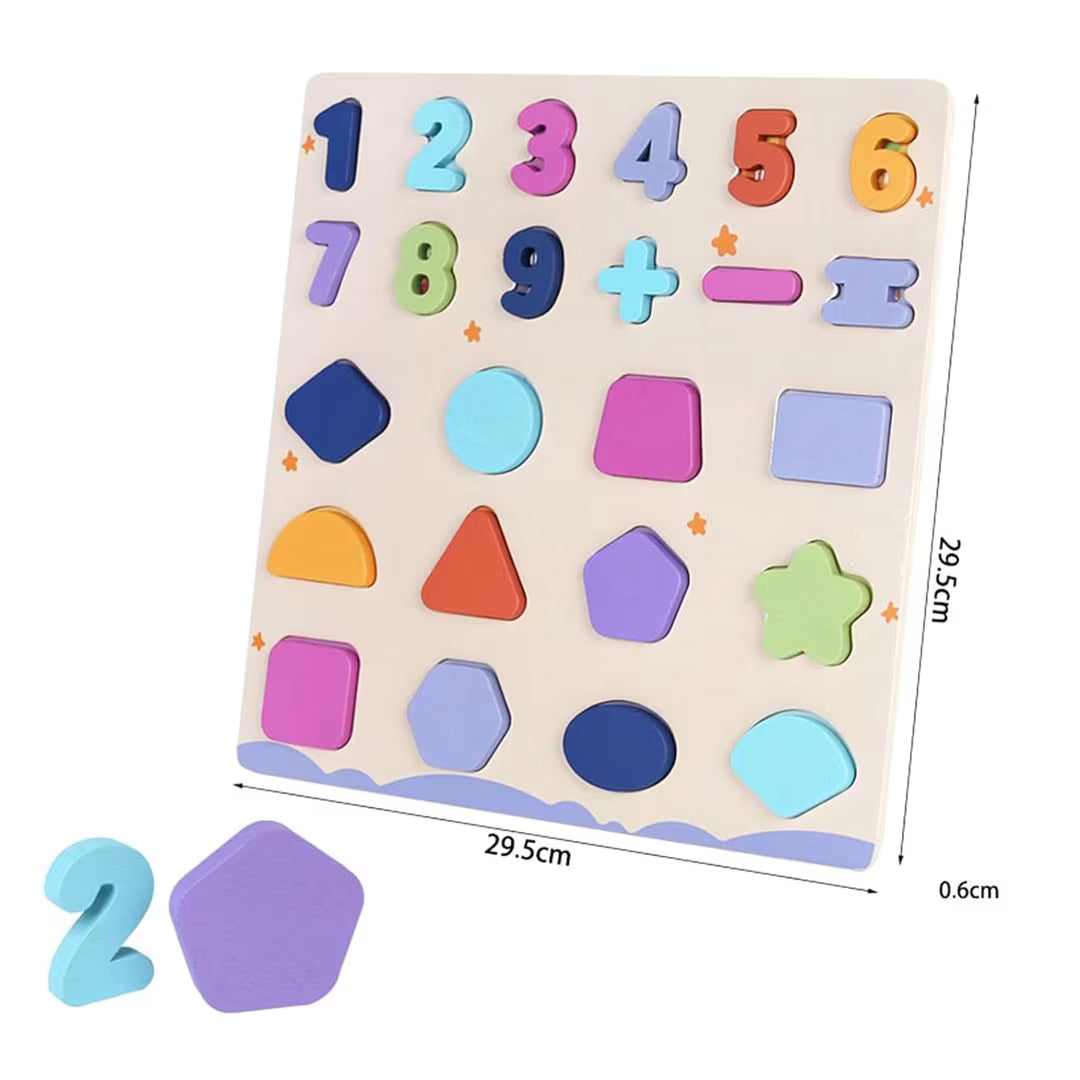 Numbers and Shapes Learning Board