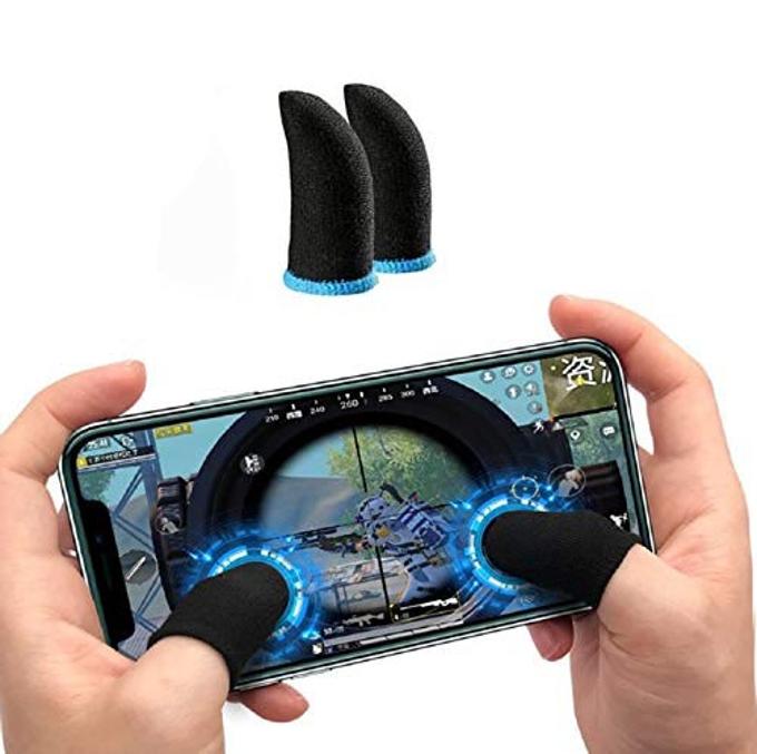 2pcs Mobile Gaming Thumb & Finger Sleeves Anti-Sweat Breathable for PUBG BGMI COD FREEFIRE FORTNITE Gloves Cover