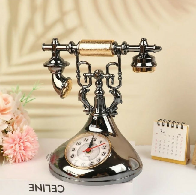 Retro telephone alarm clock create description