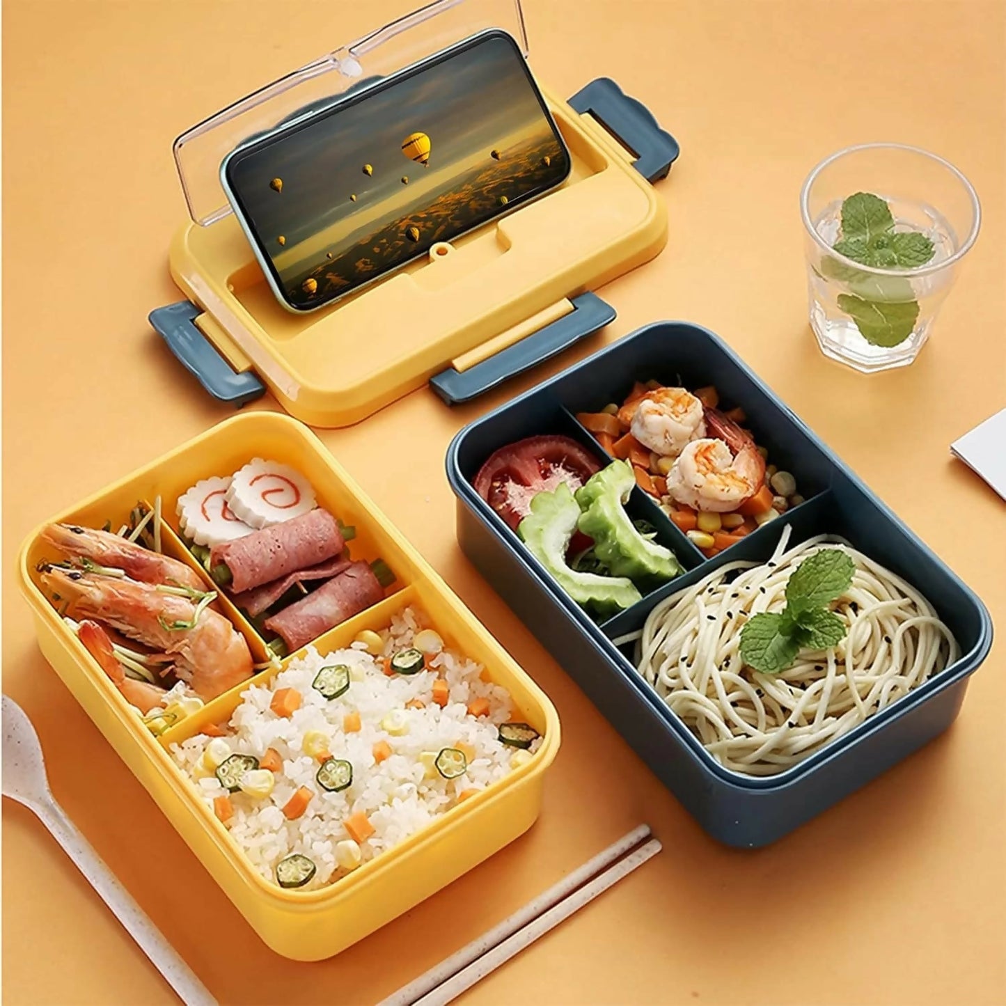 1200ml Bento Lunch Box With Spoon & Fork