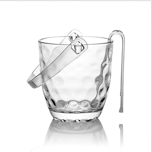 Glass Ice Bucket + Tong 800ml 12cm