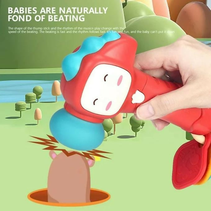 Baby Toy Rattle Hammer Early Education Light Learning and Music Mode