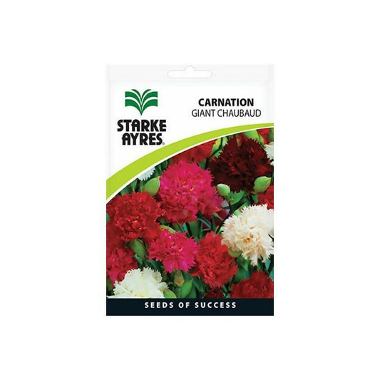 Starke Ayres Carnation Giant Chaubaud Flower Seeds - Petals For Salads