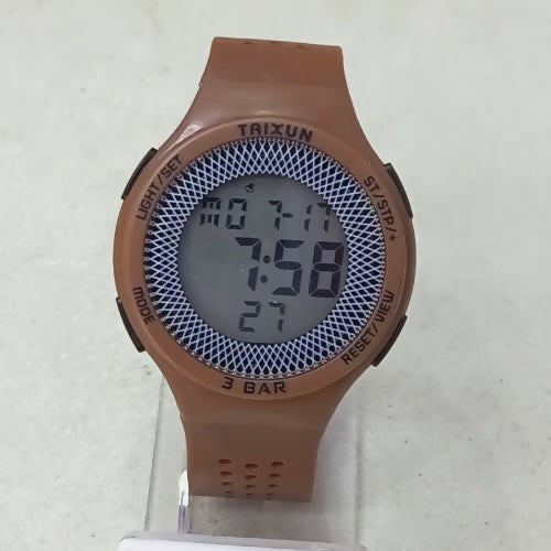 Taixun Chocolate 12-Bit Digital Display Series LCD Quartz Plastic Watch