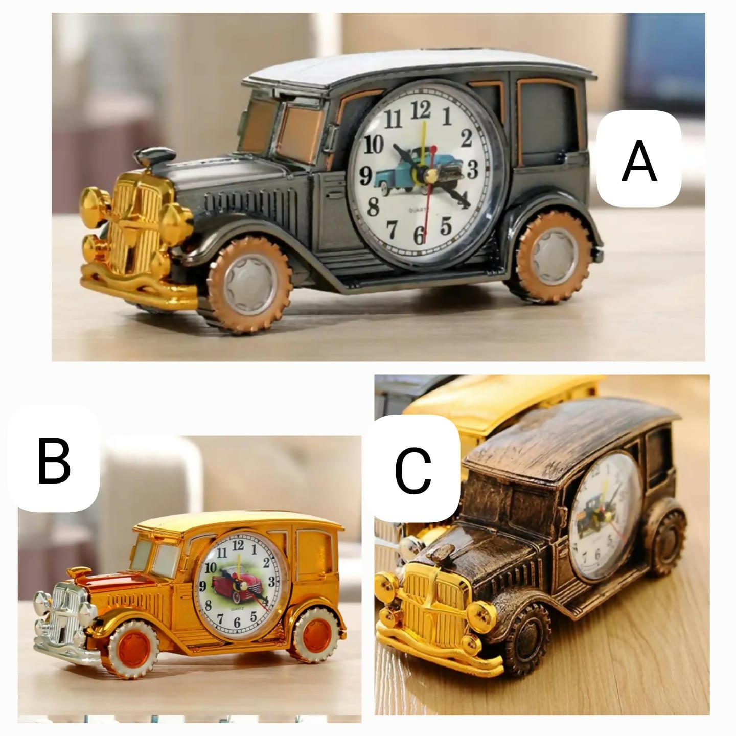 Retro vintage car alarm clock