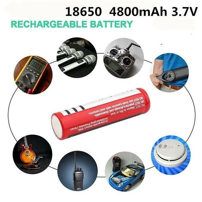 2pcs 18650 Ultrafire Batteries(High Capacity) + 2 Slot Charger(High Quality) 3.7V Rechargeable Li-ion