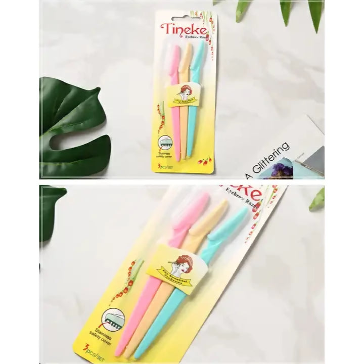 3Pcs Tinkle Eyebrow Razor