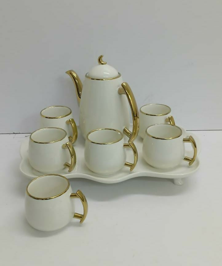 8 pcs ceramic tea set.