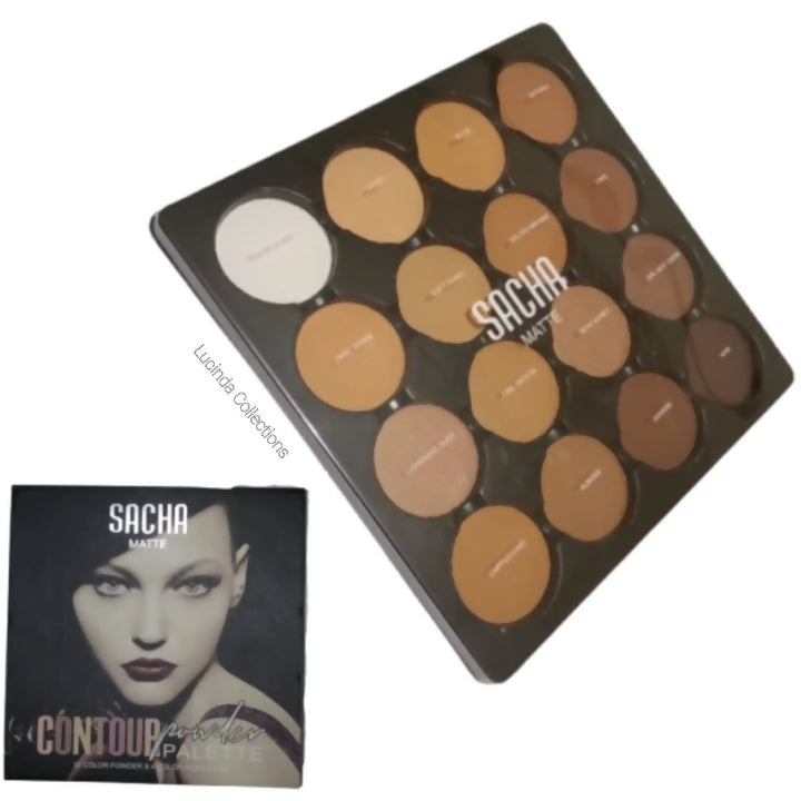 Sacha 16 Matte Contour Powder Palette