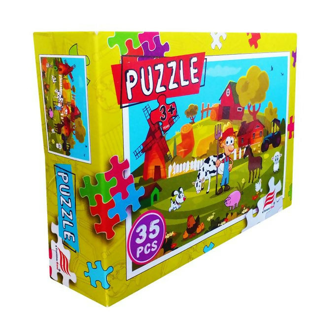 Economic 35pcs Farm Themed Kids Puzzle Toys Jigsaw Preschool Fun