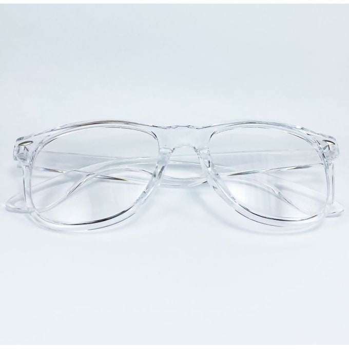 Retro Square Thick Frame Anti Glare Clear Glasses