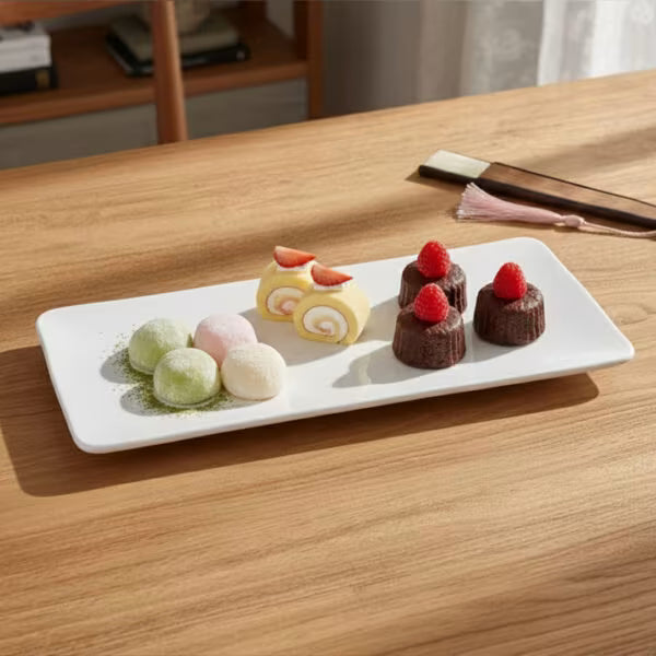 Porcelain Rectangular Flat Sushi Plate