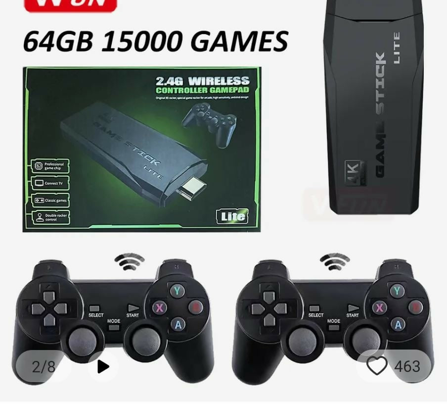 15,000 games console with wireless controller