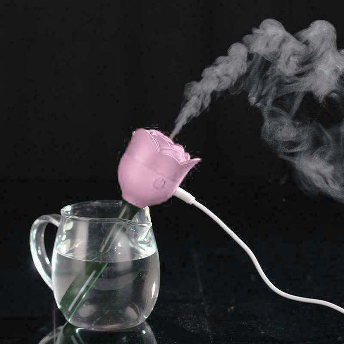 USB Rose Shaped Ultrasonic Humidifier Car Office Home Use Portable Mist Maker