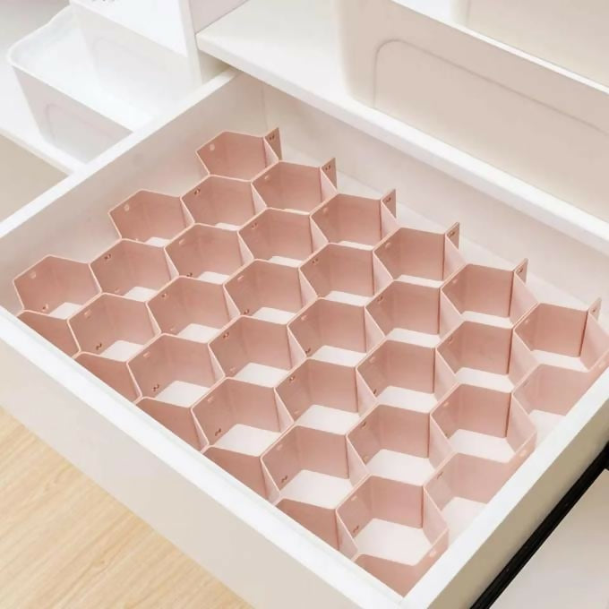 Honeycomb Drawer Divider, DIY Honeycomb Closet Organizer Drawer Dividers, Plastic Partition Storage Boxes