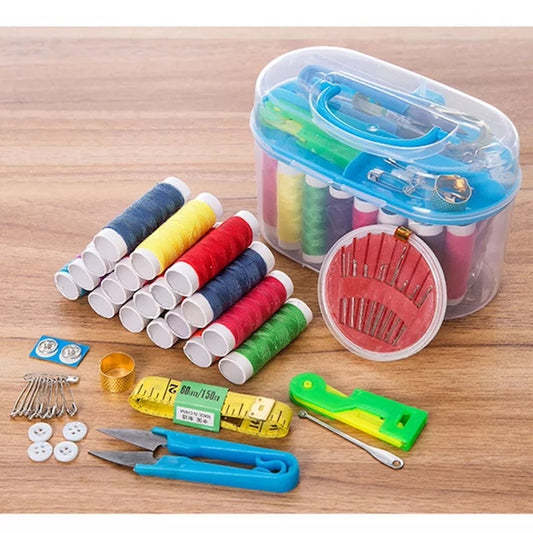 Sewing Kits Set, Double Layer Sewing Box, High Quality Sewing Set Kits, Sewing Needle Tools, DIY Handwork Accessories