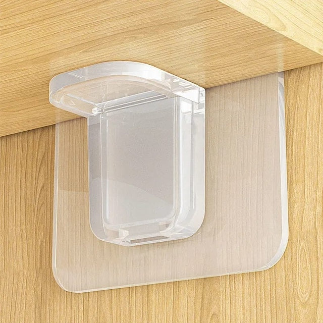 Shelf Support Adhesive Stickers for Closet Partition, Bracket Cabinet Support Clips Wall Hanger, Adhesive Shelves Clips for Closet - 10 pcs