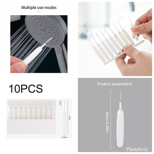 Shower Head Cleaning Brushes, Washing Anti-clogging Small Brushes, Pore Gap Cleaning Brushes, Shower Pin Brush - 10 Pieces