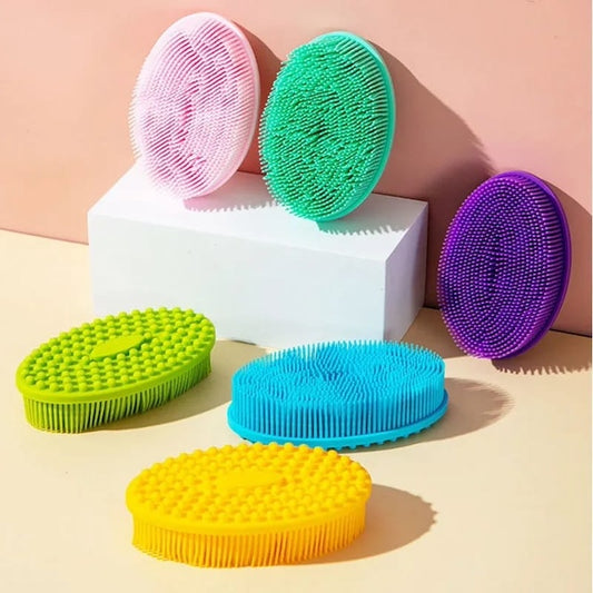 Silicone Bath Brush with Soft Exfoliating Body Bath Shower Scrubber, Brush for All Kinds of Skin