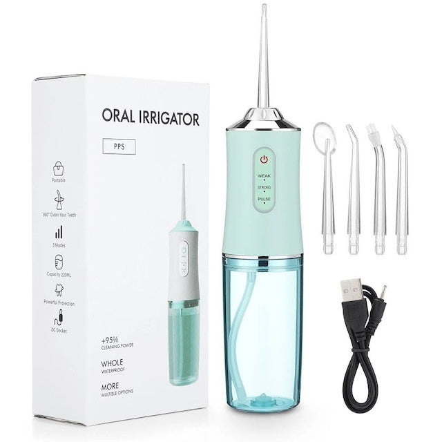 New Dental Water Jet Flosser, 1400rpm Teeth Cleaner, 3 Modes Oral Hygiene Cleaning Machine, Single Nozzle for Teeth and Braces