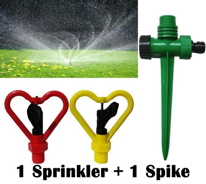 6pcs/Set Sprinkler Heads + Spikes Water Spinners Lawn Garden Rotary Spray Irrigation System