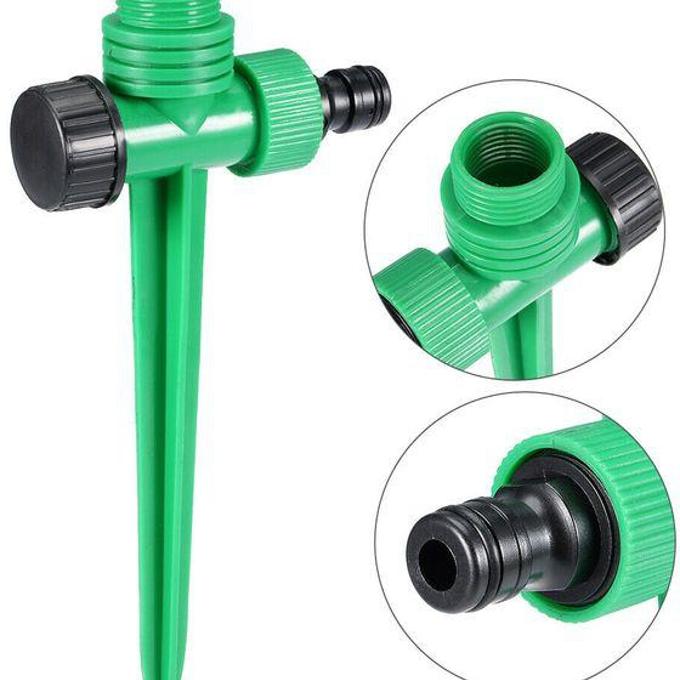 6pcs/Set Sprinkler Heads + Spikes Water Spinners Lawn Garden Rotary Spray Irrigation System