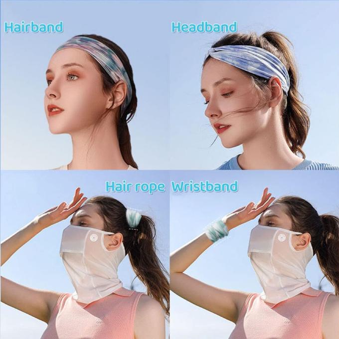 Sky Blue Women Hair Band Quick Dry Sports Headband Breathable Yoga Gym Fitness Running Tennis Outdoor Sports