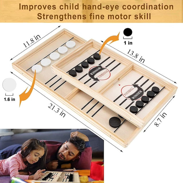 Slingshot Boardgame, Highly Interactive and Fun Game for Both Adults and Kids, Fast Sling Puck Game, Classic Battle Board Games