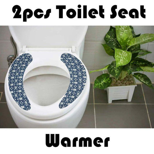 Soft Adhesive Bathroom Toilet Seat Sticker Covers, Warmer Toilet Seat Cover Mat Washable and Soft