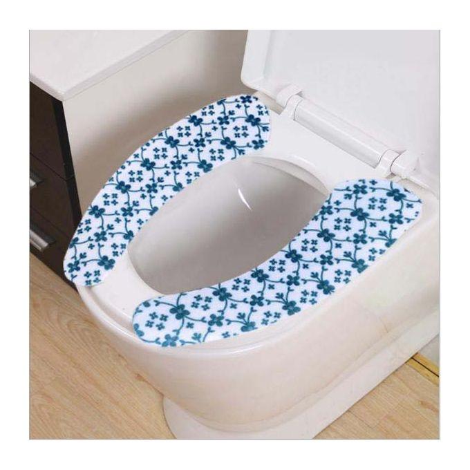 Soft Adhesive Bathroom Toilet Seat Sticker Covers, Warmer Toilet Seat Cover Mat Washable and Soft