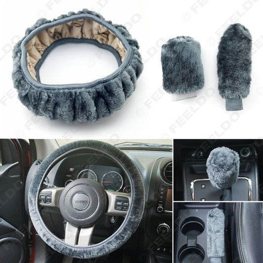 3pcs Set Soft Gear Shift Hand Brake Grips Cover