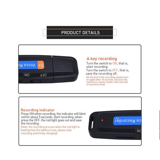 Spying Audio Digital Voice Recorder USB Disk Drive