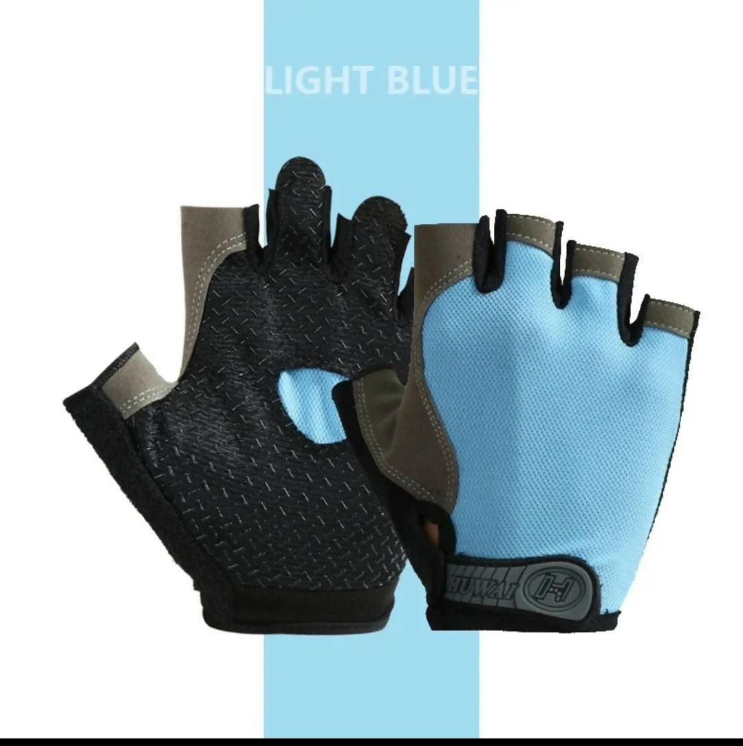 Gym anti-slip half finger gloves