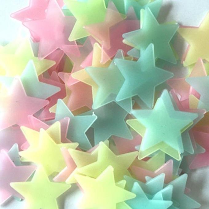 50pcs 3D Stars Glow In The Dark Luminous Wall Stickers Kids