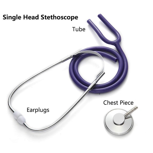 Stethoscope Professional Cardiology Doctor Student Nurse Medical Device, Portable Flat Head Stethoscope