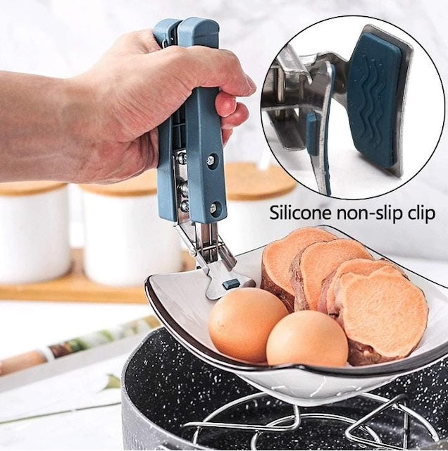 Sufuria Gripper, Gripper Clips, Silicone Pot Holder, Heat Resistant Silicone Cooking Gripper for Moving Hot Plate or Bowl