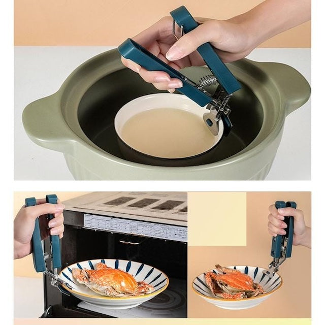 Sufuria Gripper, Gripper Clips, Silicone Pot Holder, Heat Resistant Silicone Cooking Gripper for Moving Hot Plate or Bowl