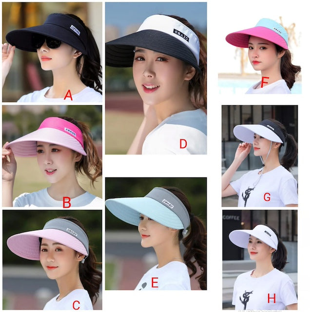 Sun Visor Hats, Women Summer Sun Visor Wide-brimmed Hat, Beach Hat, Adjustable Protection Female Cap Beach Hat