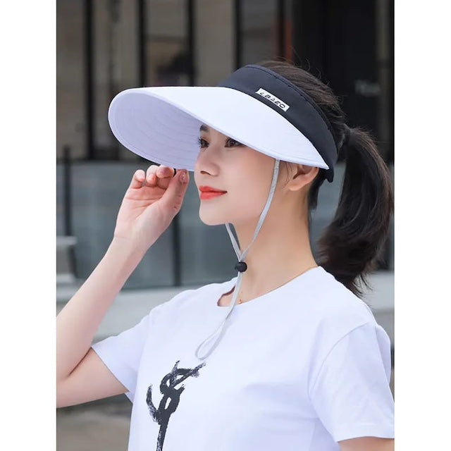 Sun Visor Hats, Women Summer Sun Visor Wide-brimmed Hat, Beach Hat, Adjustable Protection Female Cap Beach Hat