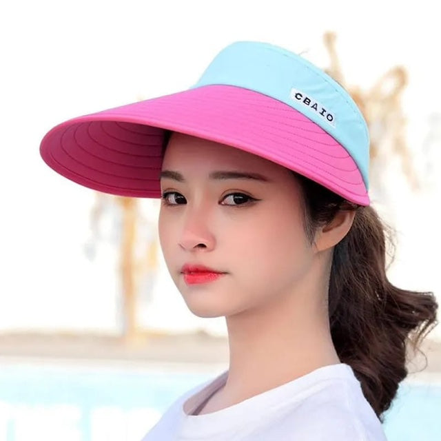 Sun Visor Hats, Women Summer Sun Visor Wide-brimmed Hat, Beach Hat, Adjustable Protection Female Cap Beach Hat