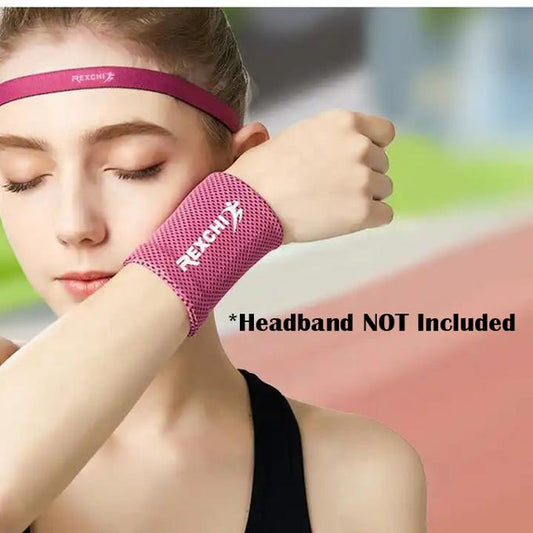 Rexchi 1 Piece Sweat Belt Women Wrist Brace Support Breathable Ice Cooling Wristband For Gym