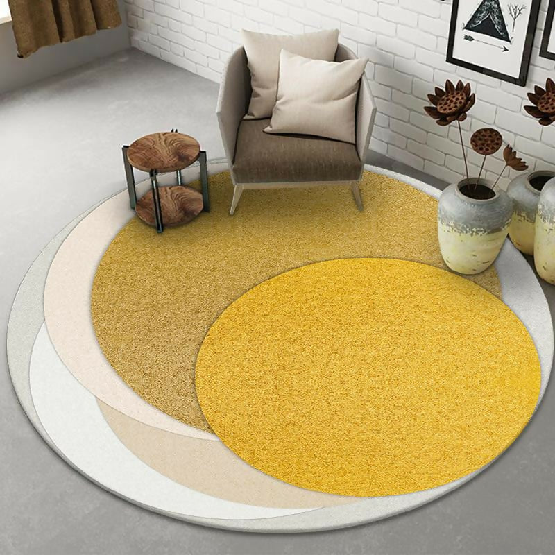 Modern minimalist round was rugs