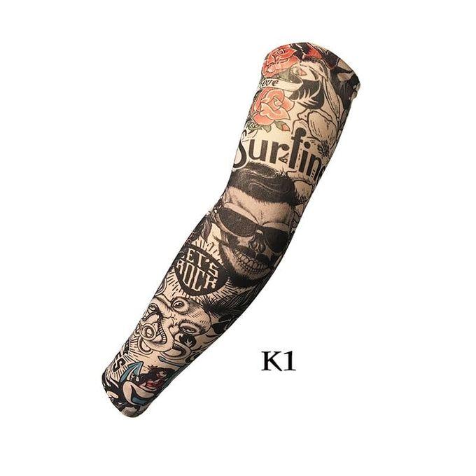 Tattoo Elastic Arm Sleeve Cooling Skin Sun Gear