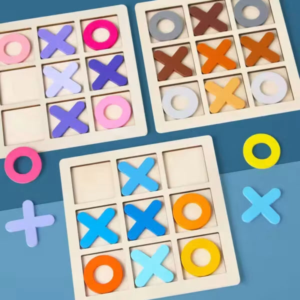 Wooden Tic Tac Toe Board Game